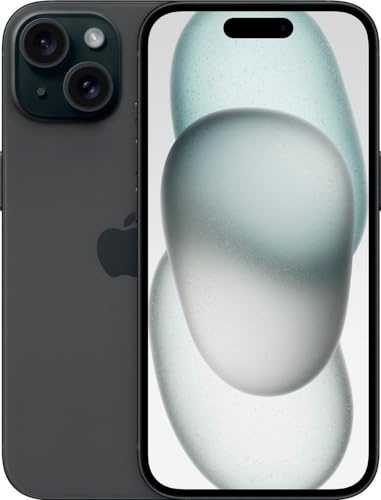 Apple iPhone 15 Plus, 256GB, Black - Unlocked (Renewed)
