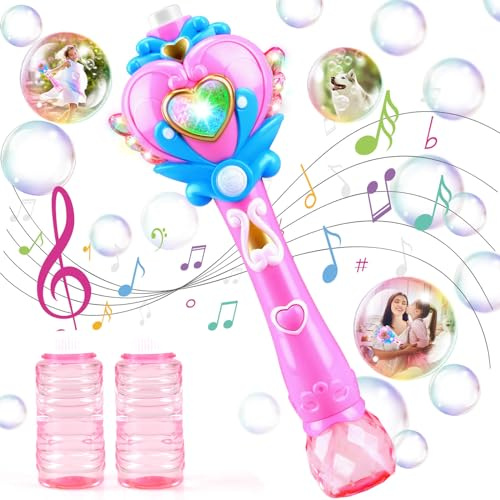 Beria Toys for Girls: Princess Bubble Wand, Birthday Gifts for Ages 3+