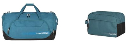 travelite große Reisetasche Größe XL, Gepäck Serie Kick Off & Handgepäck Kosmetiktasche, Gepäck Serie Kick Off: Praktische Kulturtasche für Urlaub und Sport, 26 cm, 5 Liter