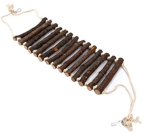 Little Friends Hanging Rat Rope Bridge - 76cm x 20cm x 2cm - Small Animal Toy and Cage Accessory