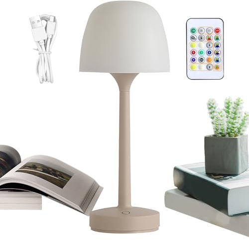 Luz ambiental del modo Du-Al para el dormitorio, control de control táctil + lámpara de proyector de control remoto, luz de proyección de ondulación de agua LED de 16 colores, USB recargable e inalámb