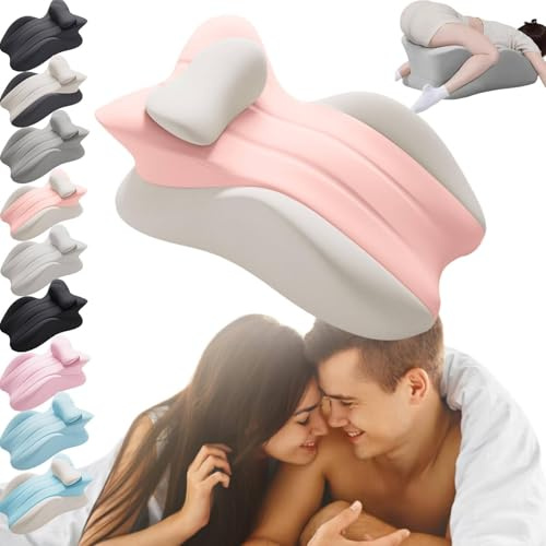 Cojín de cadera para parejas, almohada multifuncional para levantamiento de cadera, cojín de glúteos para parejas, almohadas de cuña de espuma viscoelástica cómodas multiposición, proporciona apoyo