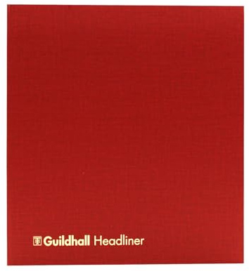 Guildhall Headliner Livre de comptes 48 Série 17 Colonnes de trésorerie 80 Feuille 298x273mm - Ref 48/17