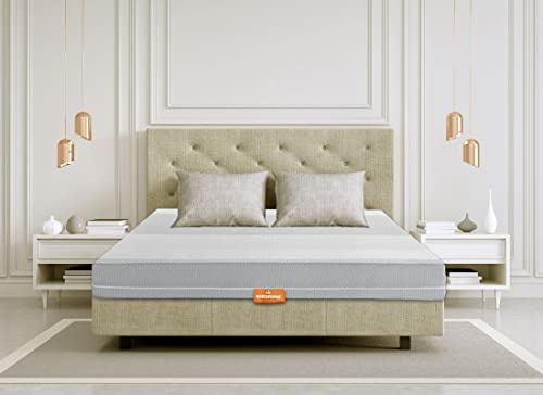 Marcapiuma - Bio Memory Mattress 5 ft 150x190 cm depth 20 cm - SUNRISE PLUS - Medium/Firm H2 Firmness CE MEDICAL DEVICE - 2 wave shaped 7 zones zipped SILVER IONS cover - 100% Made in Italy
