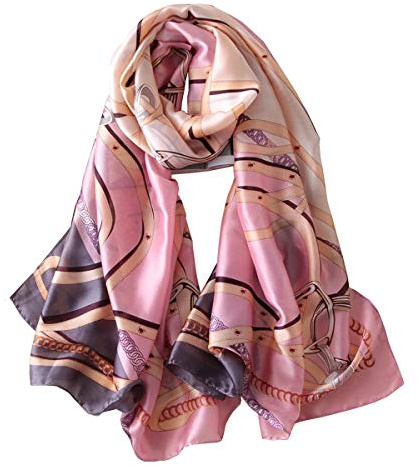 YMXHHB Silk Scarf 100% Mulberry Silk Fashion Scarves Long Lightweight Shawl Wrap (6713)