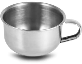 Tasse de rasage en acier inoxydable, tasse de savon à raser pour hommes, tasse de rasage lisse, outil de mousse nettoyante pour rasoir