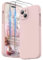 SURPHY Cover per iPhone 15 plus con Cordino e 2*Vetro Temperato (6,7), Silicone Custodia per iphone 15 plus, Protezione Fotocamera, Compatibile con 15 plus Case Protezione Completa, Rosa sabbia