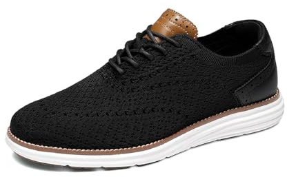 Bruno Marc Oxfords klassiska bekväma mesh-sneakers för män casual snörning lätta sneakers
