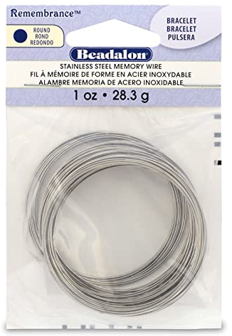 Beadalon Remembrance Stainless Steel Memory Wire - 1 oz, Approx. 75 coils