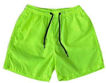 Cicilin badbyxor för män strandshorts snabbtorkande surfing simning baddräkt boardshorts strandshorts pojkar sportshorts, Självlysande grönt, 3XL