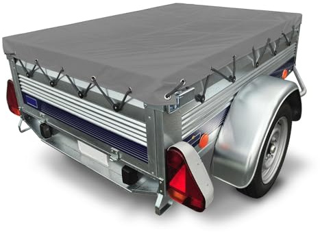 EURO VANADIUM - Bâche de Protection pour remorque en PVC - 200x120 cm - 450 g/m² - Traitement Anti-UV - Gris foncé - 200 x 120 - Gris
