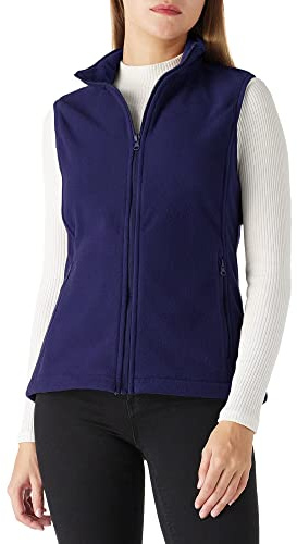 Outdoor Ventures Women's Fleece Vest, Polar Zipper Vest Outerwear Ladies Soft Sleeveless Coat Gilet with Pockets for Fall & Winter(Blue,XXL)