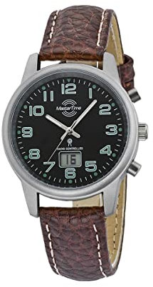 Master Time Funk Quarz Damen Uhr Analog-Digital mit Leder Armband MTLA-10762-22L