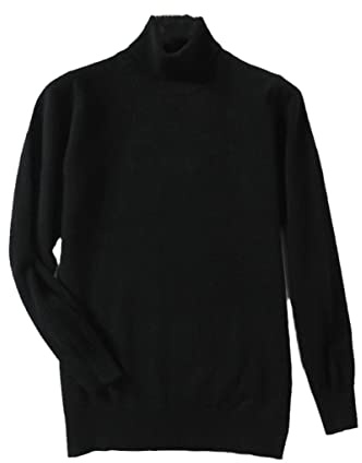 Hamthuit Herr kashmir polokrage herr tröja höst vinter varm jersey stickad tröja hög krage pullover, Svart, 3XL