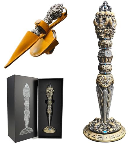 Zauberstab-Würfel, einzigartiges Roulette-Würfel-Set für D20, D12, D10, D8, D6, D4, D100, Dungeons and Dragons, Radroller, Sammlerstück, Spielwürfel für Kobold, messingfarben