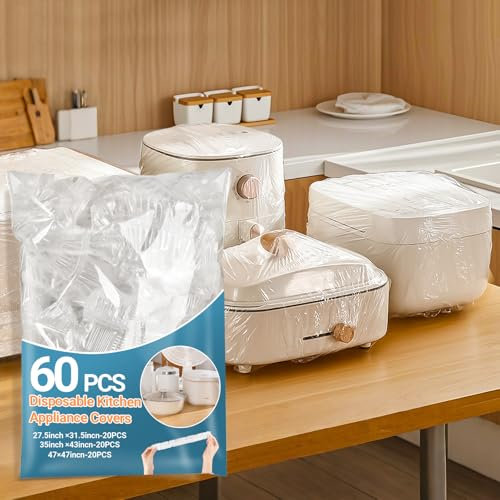 RAINFLOW 60 PCS Disposable Kitchen Appliance Dust Covers
