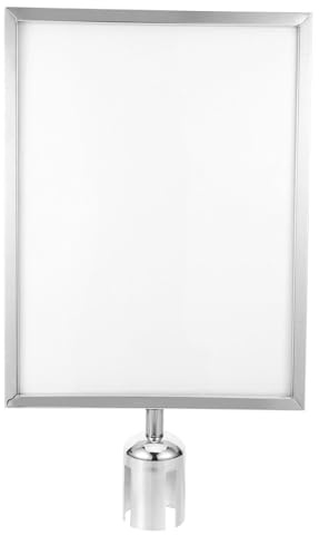 Ciieeo Airport Sign Holder A3 Vertical Stainless Steel Barrier Pole