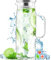 Zosenyer Wasserkaraffe Mit Deckel, 1.5 Liter Glaskaraffe mit Sieb, Glas Karaffe aus Borosilikatglas, Hitzebeständig (-20°C bis +200°C) Wasserkrug für Hausgemachte Getränke Fruchtsäfte Eistee tee Wein