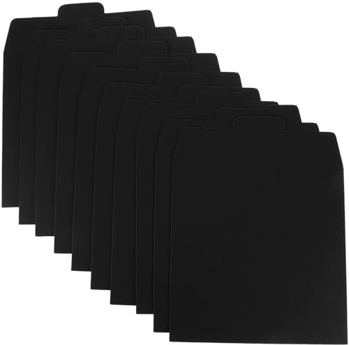 BAZEITFLOW Fundas de Papel Kraft Sobres de Almacenamiento Ideales 20 para CD y Dvd Diseño Resistente y Cierre Fácil para Oficina y Hogar