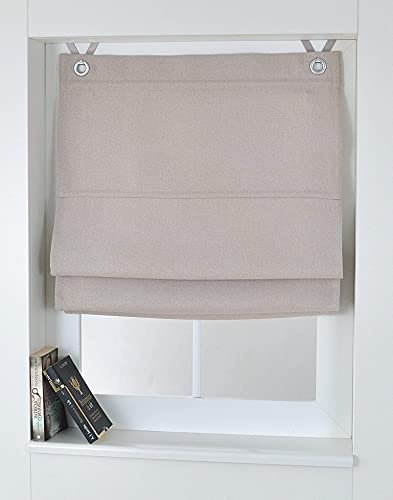 Tenda a pacchetto Dimout con occhielli opaca oscurante crema 45 x 130 cm