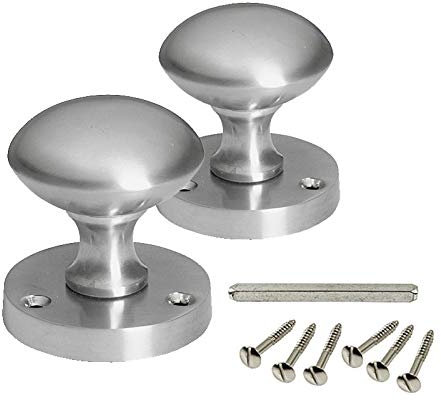 HANDLESTORE Designer Round Mortice Door Knob - Sprung - 3 Colours (Satin Chrome)