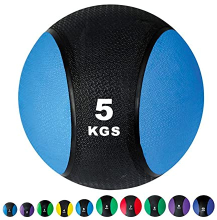 Core Power medicinboll 5 kg | högkvalitativ viktad boll för fitness, helkroppsträning och rehabilitering | 1 till 10 kg