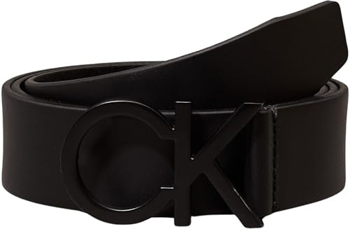 Calvin Klein Herren Gürtel Ck Buckle Belt Ledergürtel, Schwarz (Black), 90 cm