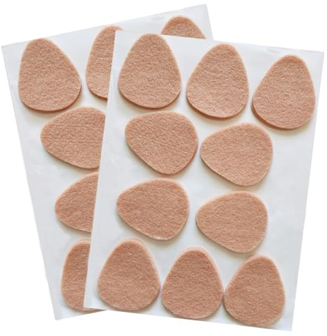 Felt Metatarsal Pads for Women and Men, 20 Pack, 3M Adhesive Forefoot Cushion Pads, Ball of Foot Cushion for Forefoot and Sole Support, Metatarsalgia, Morton's Neuroma (Apricot)