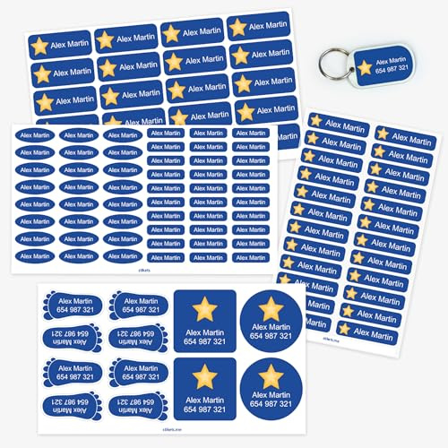 110 etiquetas personalizadas para ropa, objetos, zapatos y mochilas. Ideal para escuela y guardería - Stikets