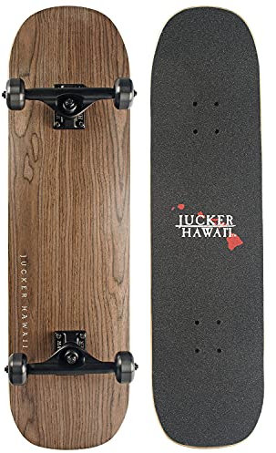 JUCKER HAWAII Skateboard NUHA 8.5 Complete Black // Skateboard mit hochwertigen Komponenten // Für Anfänger bis Profis // Fahrspaß garantiert // Von Skatern für Skater //