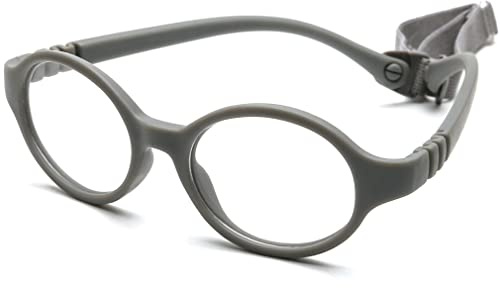 Geborilma Cute Baby Glasses 0-6 Months - XXS Round Infant Glasses with Strap - Clear Lens Newborn Spectacles