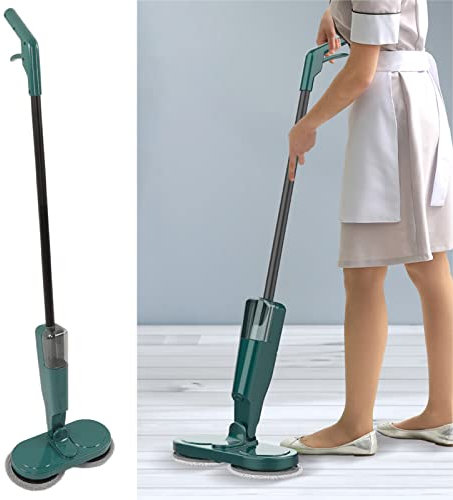 Topyond Mocio Elettrico Senza Fili per La Pulizia dei Pavimenti, Mocio Elettrico Rotante con Rotazione di 90°, Spruzzo d'Acqua a Forma di Ventaglio, Pulizia Efficiente per La Casa