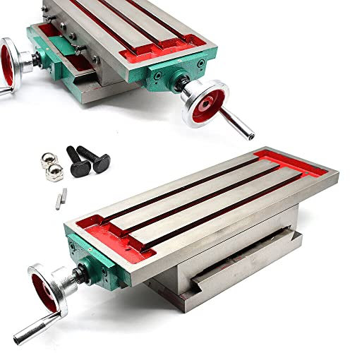 Kreuztisch für Ständerbohrmaschine 2-Achsen,Tischbohrmaschine 450 mm Einstellbar Kreuztisch Frästisch 170x450mm hohe Präzision für alle Bohrtische, Bohrmaschinen und Fräsmaschinen