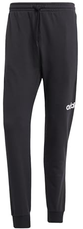 Adidas Men's Essentials LINEAR French Terry Pant, Black/White, M