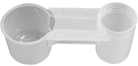 Geflügelkäfig Cup Supplies | Wassersparender Vogeltränke Futterbecher | Spritzwassergeschützter transparenter wissenschaftlicher Doppel-Port Hühnerbedarf für Küken