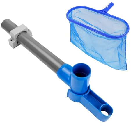 Över marken poolskimmer – pool-skimmer nätklipp – bilaga | pool-skimmerkonsoler | blad-skimmer pool – nettohållare (inklusive klämma, PVC-rör och T-skjorta, rörklämma och montering