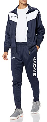GIVOVA Visa, Tuta Da Ginnastica Uomo (IT, Testo, XL, Regular, Regular, Blu/Bianco)