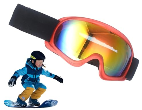Skidor för barn – anti-dimma snowboardglasögon, resistent lins, flexibel ram, ansiktsfodring, lätt skydd | varma snöglasögon för barn, flickor, 3-10 år, vintersport ridning