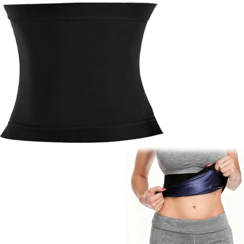 Svettbälte Dammidja, Midjetränare för Kvinnor Flickträning Löpning Yoga Träning