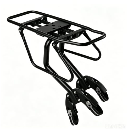 Harilla Portaequipajes trasero universal para bicicleta con cierre rápido, talla única, color negro, apto para bicicleta de montaña, gravelbike y bicicleta de turismo, portabicicletas estable para la