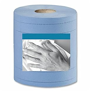 Tork Industrial Paper Wiper, 4-Ply, 11 x 15.75, Blue, 375 Wipes/Roll, 2 Roll/Carton (TRK13244101)