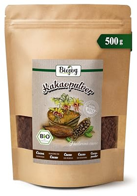 Biojoy Cacao in Polvere Biologico (500 g), Naturale e Senza Zuccheri Aggiunti (Theobroma cacao)