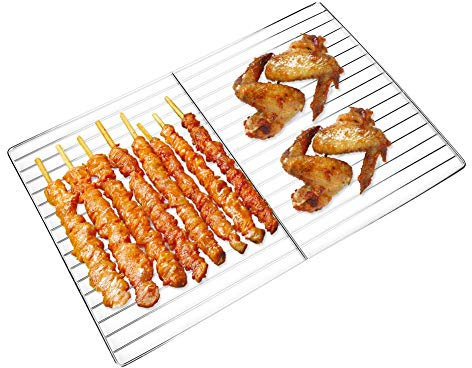 MOUMOUTEN BBQ Grillroste, Edelstahl Grillrost 45x30cm Grill Grillnetzhalter, für Outdoor Garten Camping Reisen Wandern (30 * 45)
