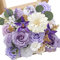 Serwalin Artificial Flowers Combo Fake Flowers for DIY Tables Centerpieces Baby Shower Bridal Shower Wedding Bouquet Arrangements Party Cake Flowers Decor Home Party Decorations (Purple White)