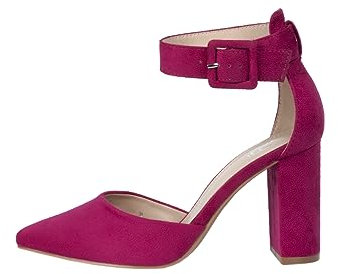 Rio Fiore Tacones de Mujer, Zapatos de tacón con Tiras, Fucsia, Textil, 8.5 cm Tacón Bloque, Zapatos con Correa en el Tobillo 2062A-9-J-14 (Fuchsie, 37 EU)