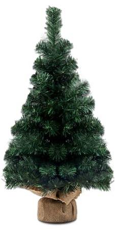 Mini albero di Natale artificiale, 50 cm albero di Natale da tavolo verde Mini albero di Natale Piccolo albero di Natale artificiale da tavolo Albero di Natale in miniatura carino Decorazion