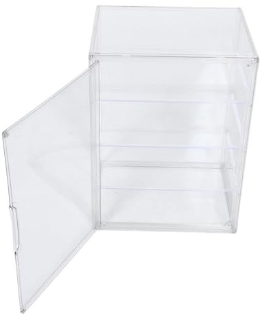 PRETYZOOM Vitrina Para Pan De Cocina Transparente Ajustable 36x27x22 Cm Acrílica Con Puerta Magnética Para Exhibir Pasteles y Bollería Práctica Para Encimera De 4 Niveles