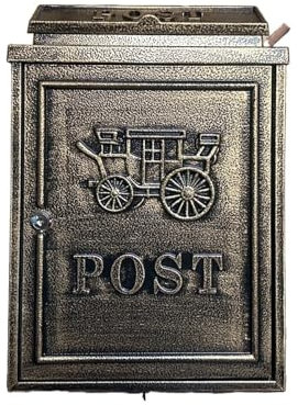 VCSZYAFX Boîte Aux Lettres De Villa Boîte Aux Lettres De Villa Anglaise À L'ancienne Boîte Aux Lettres Extérieure Boîte Aux Lettres Créative Boîte De Réception pour Courrier(Carriage Spot)