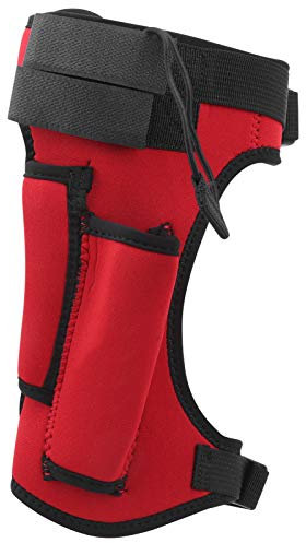equlup Diving Knife Wrap Sheath, 3.5MM Diver Underwater Dedicated Adjustable Leggings Knife Wrap Sheath Red with 2 Hooks Loop D Ring for Swimming Underwater Exploring Snorkeling