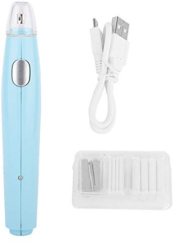 Agatige Elektrischer Radierer, Radiergummi Stift, Blau, Elektrischer, Nachfüllbarer Radiergummi mit USB-Aufladung und 16 Ersatzminen für Zeichenstifte, Basteln, Kunst